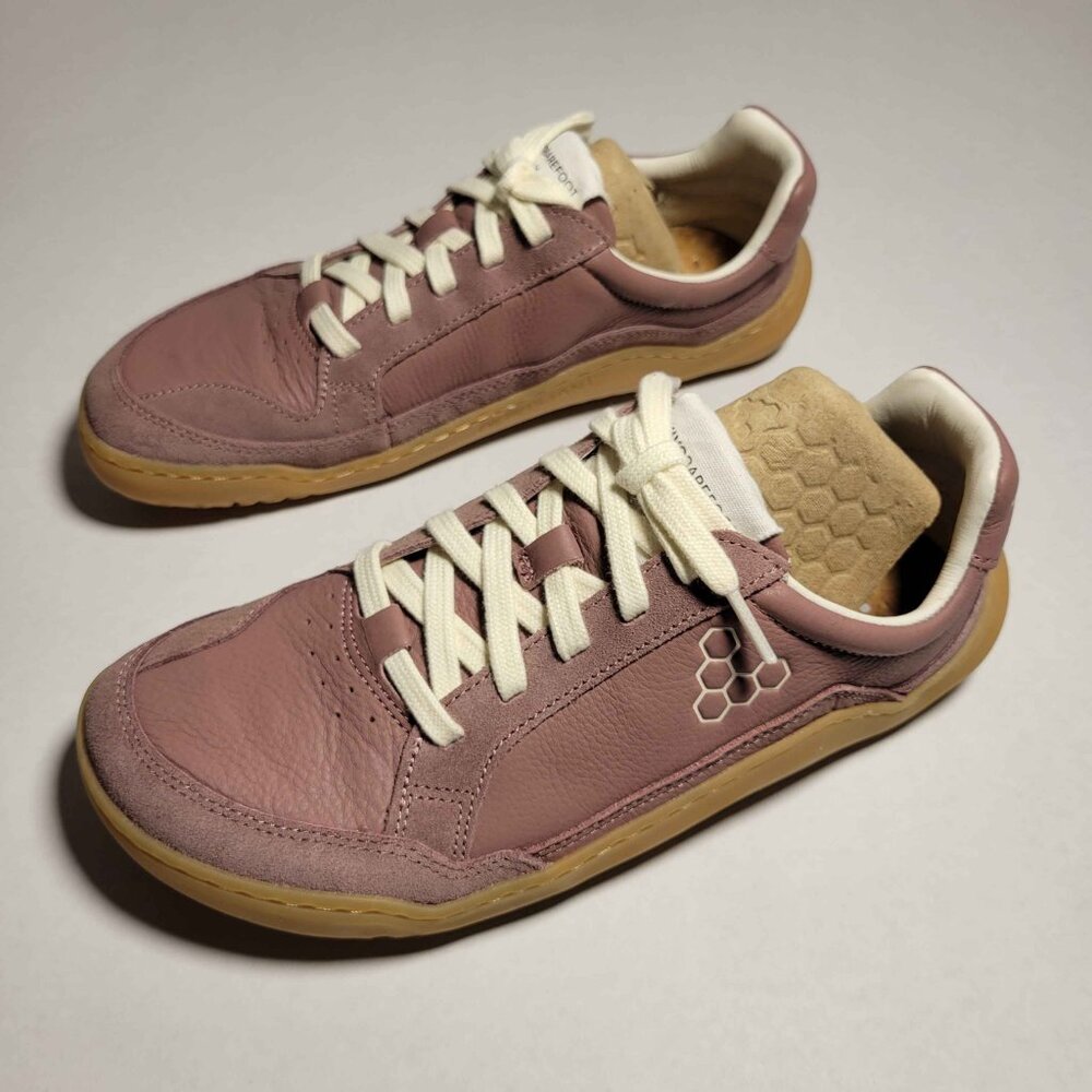 Vivobarefoot Womens Gobi II Premium Leather Sneaker in Twilight Mauve - Picture 3 of 14